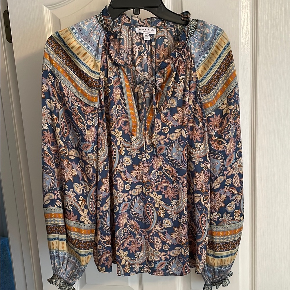 Floral Paisley Long Sleeve Top